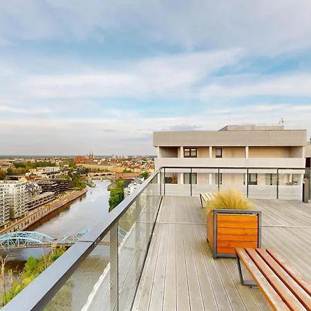 アパート Family House By The River Odra -panoramic Terrace - 3room With 2 Separate Bedrooms And 2 Balconies By Wroapart-pl- Perfect For Family & Business