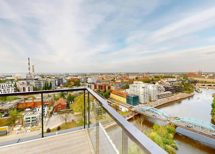 Family House By The River Odra -panoramic Terrace - 3room With 2 Separate Bedrooms And 2 Balconies By Wroapart-pl- Perfect For Family & Business Wrocław