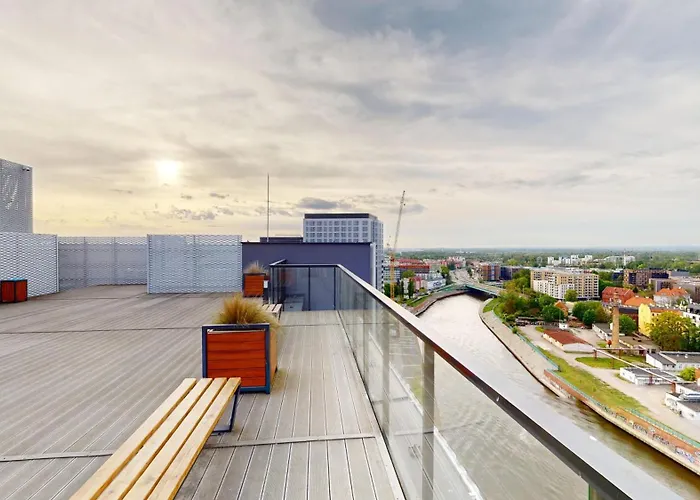 Family House By The River Odra -panoramic Terrace - 3room With 2 Separate Bedrooms And 2 Balconies By Wroapart-pl- Perfect For Family & Business * Wrocław