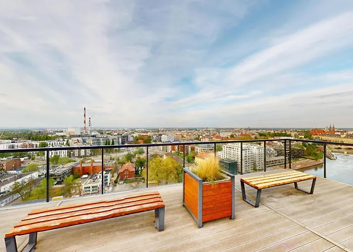 Family House By The River Odra -panoramic Terrace - 3room With 2 Separate Bedrooms And 2 Balconies By Wroapart-pl- Perfect For Family & Business Appartement *