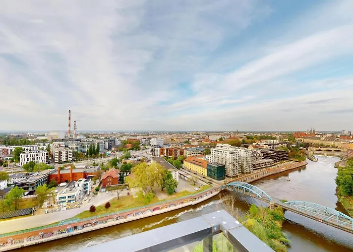 Family House By The River Odra -panoramic Terrace - 3room With 2 Separate Bedrooms And 2 Balconies By Wroapart-pl- Perfect For Family & Business * Wrocław